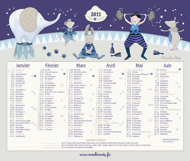 Calendrier Moulin Roty 2011