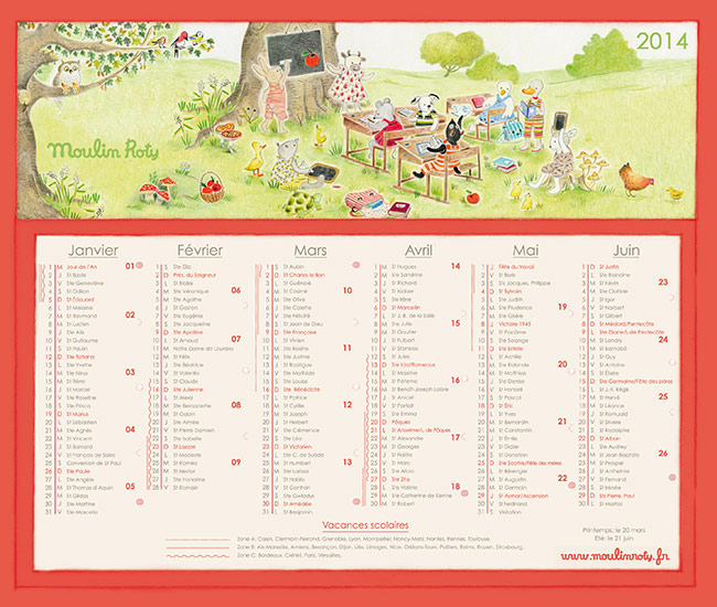 Calendrier Moulin Roty 2014